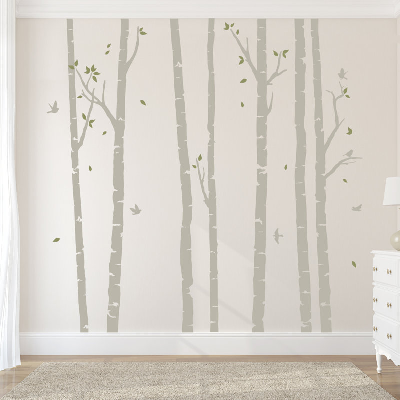 Wallums Wall Decor Birch Tree Forest Wall Decal & Reviews Wayfair